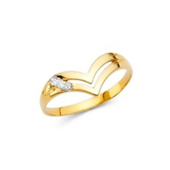 Jewelry - 14K Yellow Gold CZ Fancy Ring